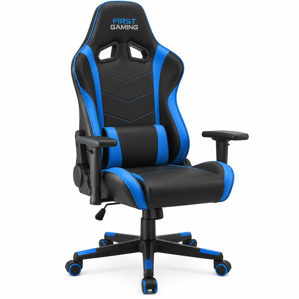 FIRST GAMING Titan Pro gamingstol, svart/blå